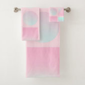 Mint Blush Roze Abstract Modieuze Collectie Bad Handdoek (Insitu)