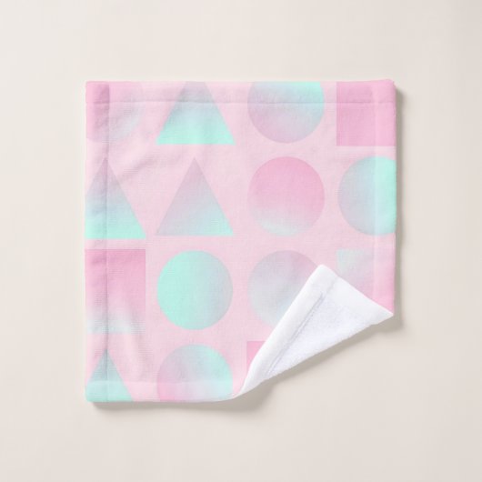 Mint Blush Roze Abstract Modieuze Collectie Bad Handdoek (Wasdoekje)