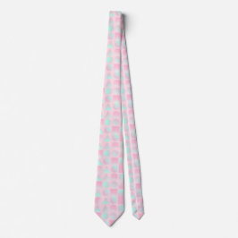 Mint Blush Roze Abstract Modieuze Collectie Stropdas