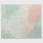 Mint Blush Roze Abstract Populaire Collectie Cadeaupapier (Vlak)