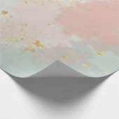 Mint Blush Roze Abstract Populaire Collectie Cadeaupapier (Hoek)
