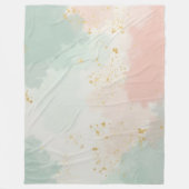 Mint Blush Roze Abstract Populaire Collectie Fleece Deken (Voorkant)