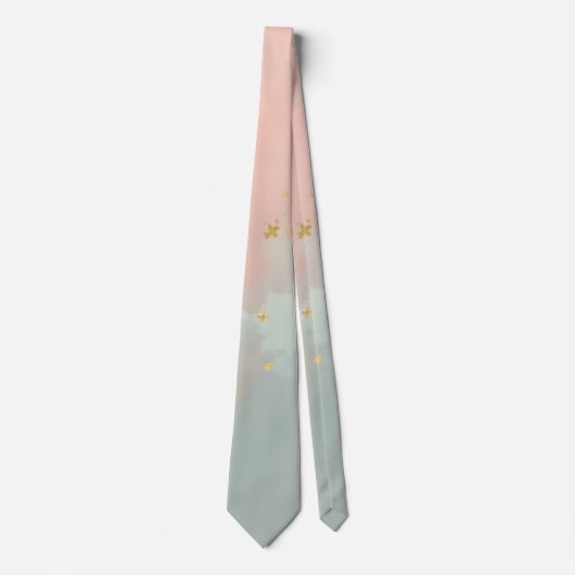 Mint Blush Roze Abstract Populaire Collectie Stropdas (Voorkant)