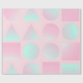 Mint Blush Roze Abstract Trendy Collectie Cadeaupapier (Vlak)