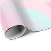 Mint Blush Roze Abstract Trendy Collectie Cadeaupapier (Rol Hoek)