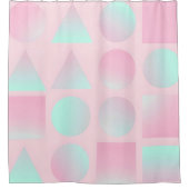 Mint Blush Roze Abstract Trendy Collectie Douchegordijn (Voorkant)
