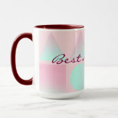 Mint Blush Roze Abstract Trendy Collectie Mok (Links)
