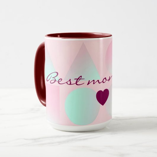 Mint Blush Roze Abstract Trendy Collectie Mok (Voorkant links)
