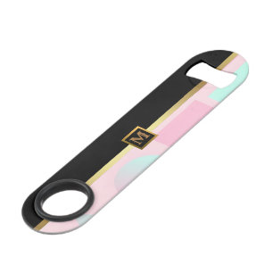 Mint Blush Roze Abstract Trendy Collectie Speed Flessenopener