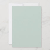Mint Blush Roze Trouwen Kaart (Achterkant)
