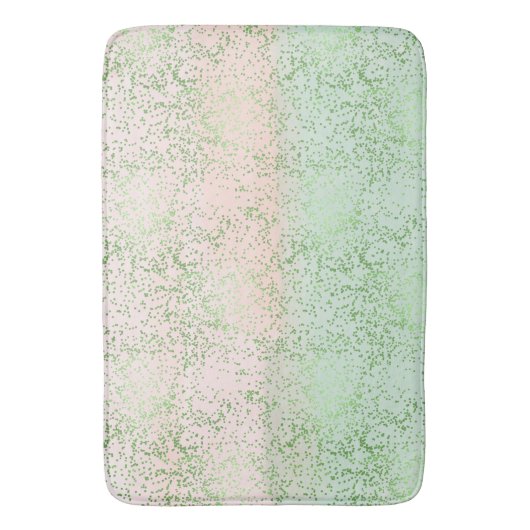 Mint Blush Roze Waterverf Confetti Stippen Badmat (Voorkant Verticaal)