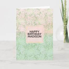 Mint Blush Roze Waterverf Confetti Stippen Kaart