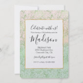 Mint Blush Roze Waterverf Confetti Stippen Kaart (Voorkant)