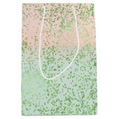 Mint Blush Roze Waterverf Confetti Stippen Medium Cadeauzakje (Voorkant)