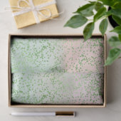 Mint Blush Roze Waterverf Confetti Stippen Tissuepapier (Geschenk)