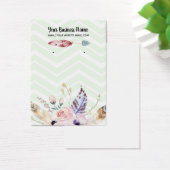Mint Boho Flowers Arrow die Display Cards ontvangt Visitekaartje (Bureau)