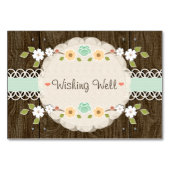 Mint Boho Rustieke Trouwdouche WENSEN GOED KAART (Achterkant)