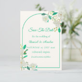 Mint Boog Save the Date Kaart (Staand voorkant)