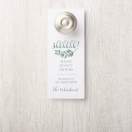 Mint botanisch welkom / niet storen deur hanger