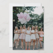 Mint botanische foto bruiloft Vrijgezellenfeest Kaart (Achterkant)