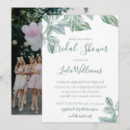 Mint botanische foto bruiloft Vrijgezellenfeest Kaart