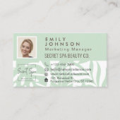 Mint Botanische Tropische Bladschoonheid Foto & Lo Visitekaartje (Voorkant)