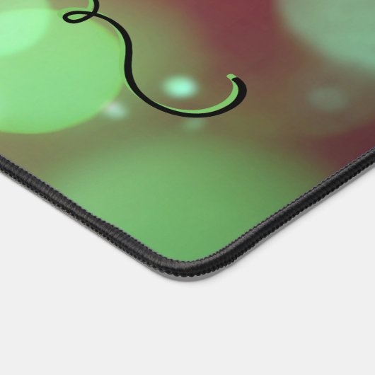 Mint & Bourgogne Bokeh Bureaumat (Hoek)