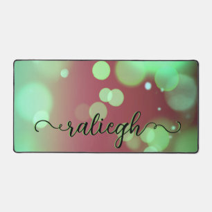 Mint & Bourgogne Bokeh Bureaumat