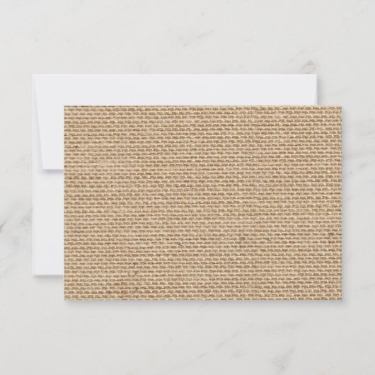 Mint Bow Kant en Burlap Reageer RSVP Kaartje (Achterkant)