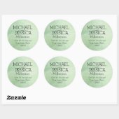 Mint Breeze Waterverf Gepersonaliseerd adres Ronde Sticker (Vel)