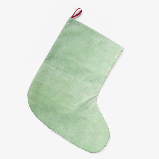 Mint Breeze-Waterverf Grote Kerstsok (Voorkant (Hangend))