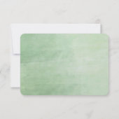 Mint Breeze Waterverf RSVP Kaartje (Achterkant)