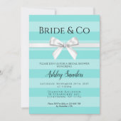 Mint Bride & Co. Bridal Shower Invitation Kaart (Voorkant)