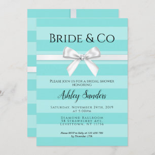 Mint Bride & Co. Bridal Shower Invitation Kaart