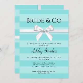 Mint Bride & Co. Bridal Shower Invitation Kaart