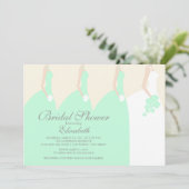 Mint Bridesmaids Bridal Shower Uitnodiging (Staand voorkant)