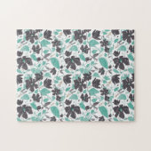 Mint Brown Flower Blossom Legpuzzel (Horizontaal)