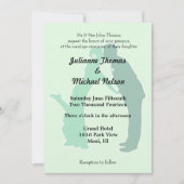 Mint bruid en bruidegom bruiloft kaart (Voorkant)