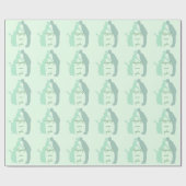 Mint bruid en bruidegom cadeaupapier (Vlak)