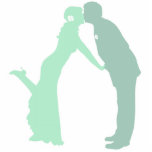 Mint bruid en bruidegom fotobeeldje ornament<br><div class="desc">Muntbruid en bruidegom</div>