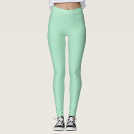Mint Bunny Diamond Satin Pattern Leggings