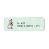 Mint Bunny hart retour adres labels (Voorkant)