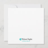 Mint Bunny Mini Art Print Invitation Kaart (Achterkant)