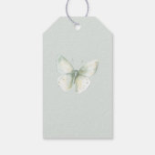 Mint Butterflies Birthday Cadeaulabel (Achterkant)