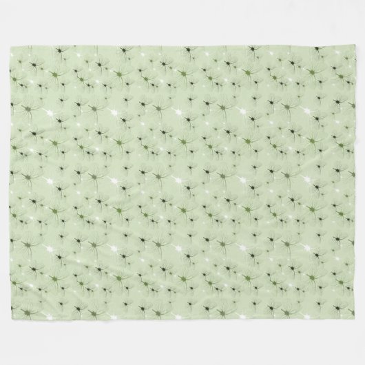 Mint Butterflies Garden Fleece Deken (Voorkant (Horizontaal))