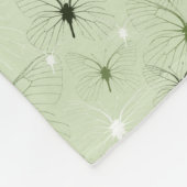Mint Butterflies Garden Fleece Deken (Hoek)