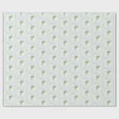 Mint Butterflies Verjaardag Cadeaupapier (Vlak)
