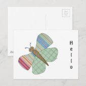 Mint Butterfly Briefkaart (Voorkant / Achterkant)