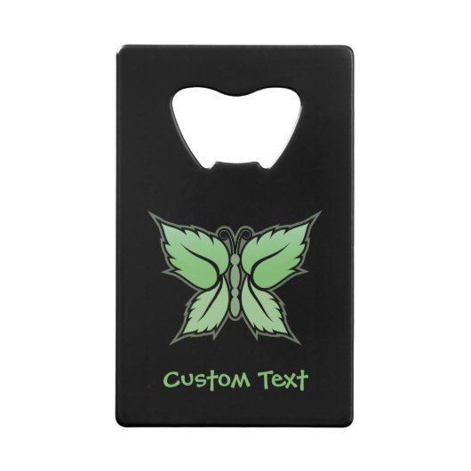 Mint Butterfly Creditkaart Flessenopener (Voorkant)