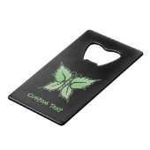 Mint Butterfly Creditkaart Flessenopener (Voorkant Gekanteld)
